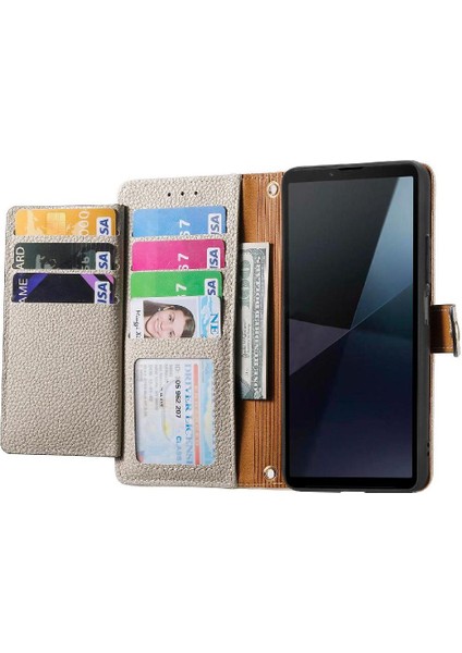 Sony Xperia 10 Vı Için Flip Case Cüzdan Darbeye Aşk Fermuar Deri (Yurt Dışından)