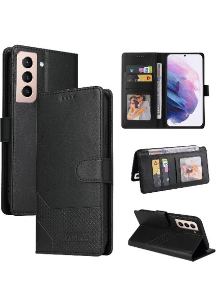Samsung Galaxy S22 Artı Premium Deri Üç Kart Yuvaları Için Flip Case (Yurt Dışından)