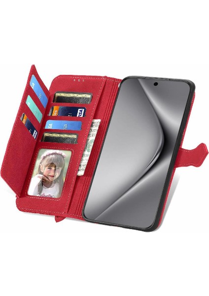 Huawei Pura 70 Pro Için Flip Case Artı Flip Fermuar Tarzı Cüzdan Çok Renkli (Yurt Dışından)