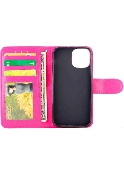 IPhone 13 Mini Manyetik Kapatma Pu Deri Kickstand Kart Için Flip Case (Yurt Dışından)