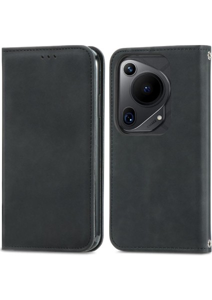 Huawei Pura 70 Ultra Darbeye Deri Kılıf Için Flip Case Basit Flip (Yurt Dışından)