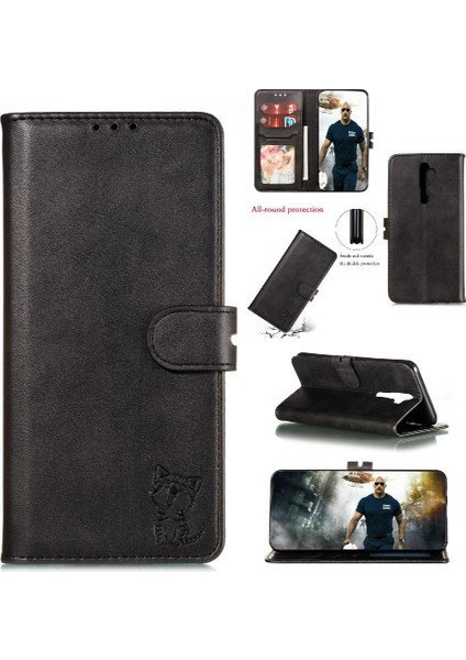 Oppo A9 2020/OPPO A5 2020 Için Cüzdan Kılıf Manyetik Kapatma Kart Tutucu Tüm (Yurt Dışından)