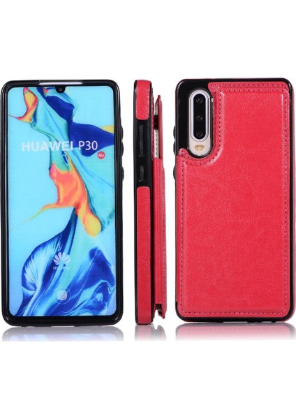 Kart Tutucu Kickstand Çift ile Huawei P30 Kart Yuvaları Için Cüzdan Kılıf (Yurt Dışından) indirimleri