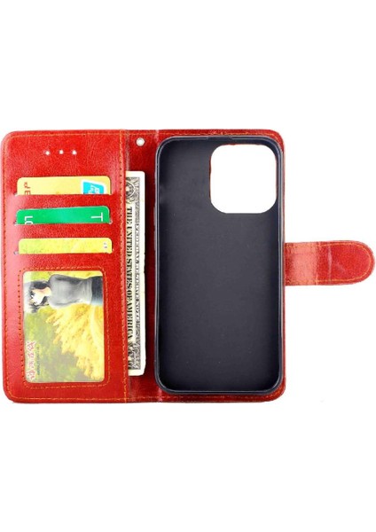 IPhone 14 Için Flip Case Pro Kickstand Kart Tutucu Pu Deri Manyetik (Yurt Dışından) fırsatları