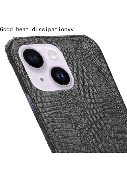 IPhone 14 Için Şık Klasik Durumda Artı Klasik Timsah Moda Kapak (Yurt Dışından)