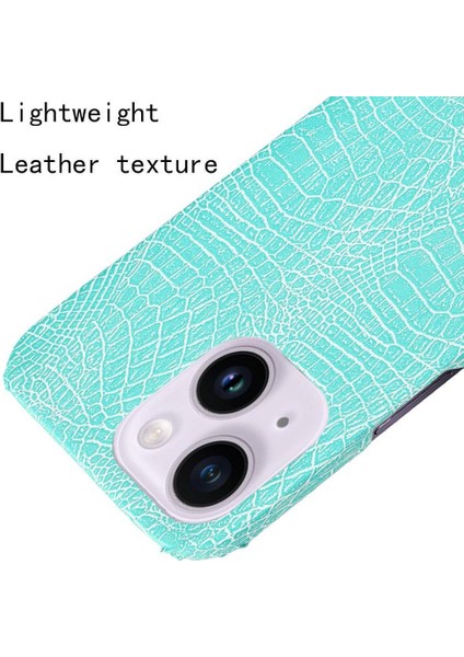 IPhone 14 Için Şık Klasik Durumda Artı Klasik Timsah Moda Kapak (Yurt Dışından)