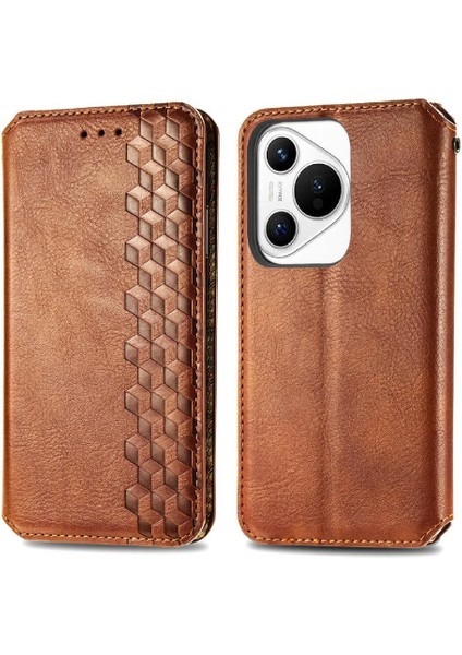 Huawei Pura 70 Cüzdan Fonksiyonu Için Flip Case Kapak Zarif Deri (Yurt Dışından)