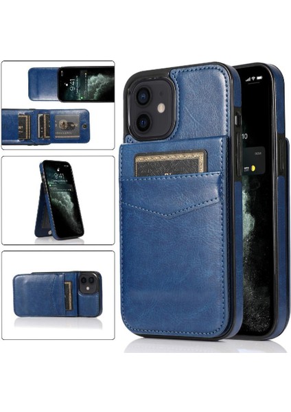 Kredi Kartı ile IPhone 12 Mini Manyetik Toka Kickstand ile Uyumlu (Yurt Dışından)