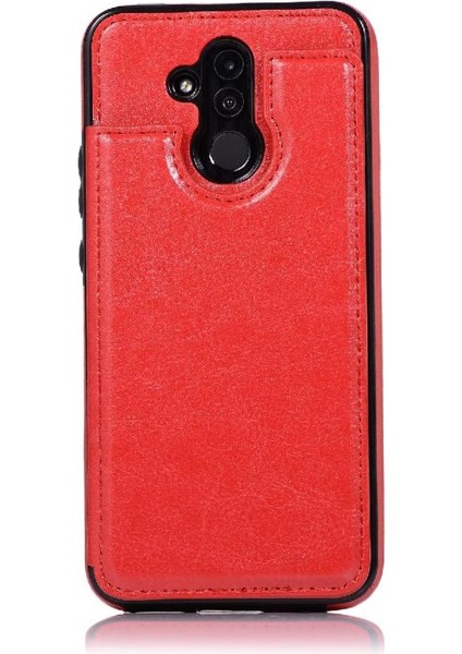 Cüzdan Kılıf Huawei Mate 20 Lite Için Kickstand Pu Deri Kart Yuvaları Çift (Yurt Dışından)