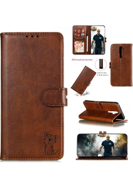 Oppo A9 2020/OPPO A5 2020 Için Cüzdan Kılıf Manyetik Kapatma Kart Tutucu Tüm (Yurt Dışından)