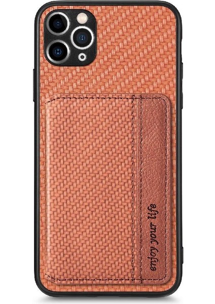 IPhone 11 Pro Için Kılıf Komple Kamera Güvenlik Rfıd Engelleme Manyetik Kart (Yurt Dışından)