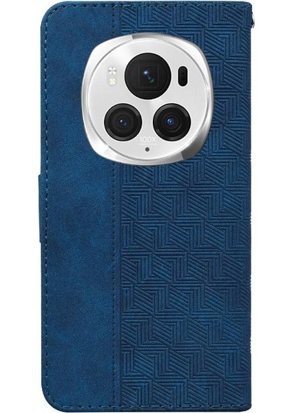 Onur Magic6 Pro Flip Folio Kickstand Özelliği Için Flip Case Geometrik Pu (Yurt Dışından) modelleri