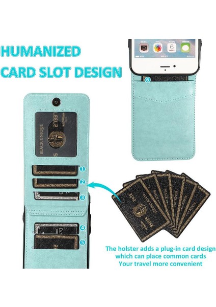 Kredi Kartı Kılıfı ile IPhone 7/8 Manyetik Toka Kickstand ile Uyumlu (Yurt Dışından)