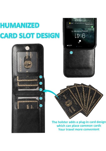 Kredi ile IPhone 13 Pro Max Manyetik Toka Kickstand ile Uyumlu (Yurt Dışından)