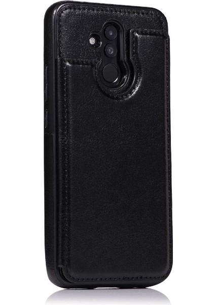 Cüzdan Kılıf Huawei Mate 20 Lite Için Kickstand Pu Deri Kart Yuvaları Çift (Yurt Dışından)