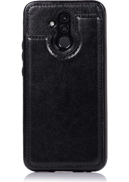 Cüzdan Kılıf Huawei Mate 20 Lite Için Kickstand Pu Deri Kart Yuvaları Çift (Yurt Dışından)
