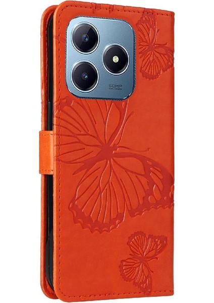 Realme Not 60 Darbeye Kapak Manyetik Kapak Pu Deri ile Kılıf (Yurt Dışından)