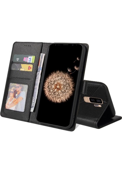 Samsung Galaxy S9 Artı Kickstand Premium Deri Üç Için Flip Case (Yurt Dışından)