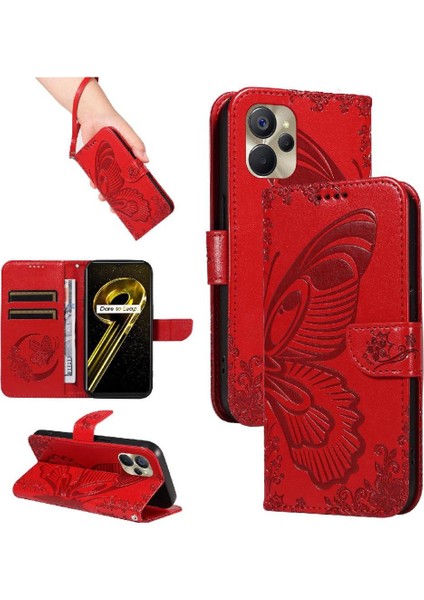 Kredi Kartı Yuvası ile Realme 10 5g Için Flip Case Ayrılabilir El Kayışı (Yurt Dışından)
