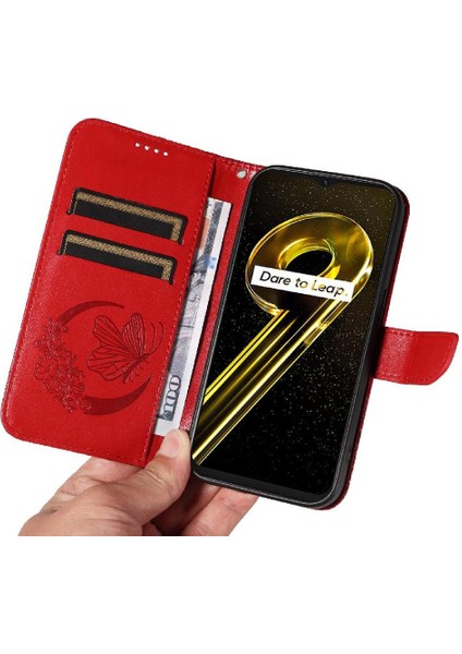 Kredi Kartı Yuvası ile Realme 10 5g Için Flip Case Ayrılabilir El Kayışı (Yurt Dışından)