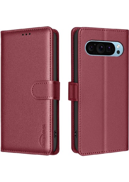 Google Piksel 9 Pu Deri Rfıd Engelleme Kart Tutucu Cüzdan Için Flip Case (Yurt Dışından)