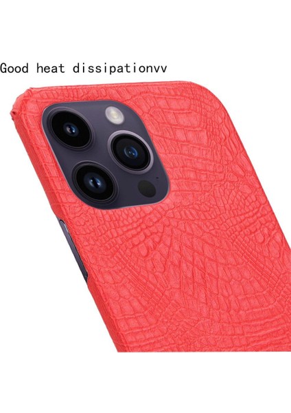 IPhone 14 Pro Uyumluluk Klasik Timsah Için Şık Klasik Kılıf (Yurt Dışından) modelleri
