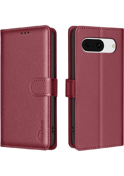 Google Piksel 8 Rfıd Engelleme Cüzdan Pu Deri Manyetik Kart Için Flip Case (Yurt Dışından)