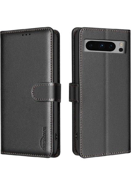 Google Piksel 8 Pro Cüzdan Kart Tutucu Kickstand Rfıd Pu Için Flip Case (Yurt Dışından)