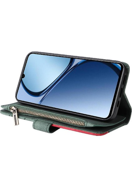 Realme C61 Fermuar Cüzdan Tarzı Kickstand Koruyucu Dokuz Kart (Yurt Dışından) modelleri