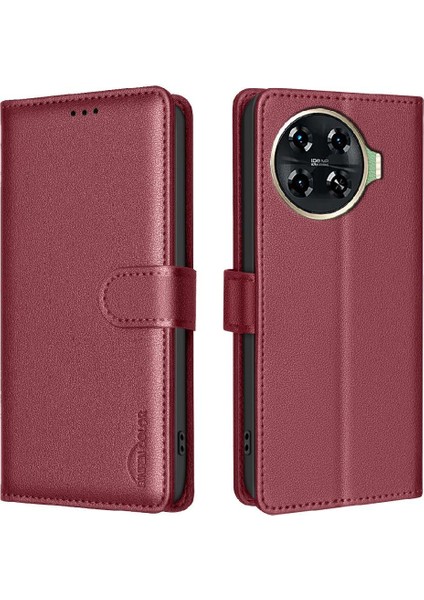 Tecno Spark 20 Pro Artı Kart Tutucu Kickstand Cüzdan Pu Rfıd Için Flip Case (Yurt Dışından)