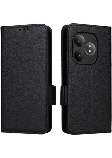 Realme Gt 6 Için Flip Case Pu Deri Manyetik Cüzdan Yan Toka Kartı (Yurt Dışından)