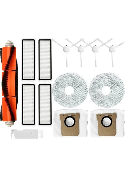 Xiaomi Robot Vakum X10 + Artı B101GL Ana Yan Fırça Paspas Bezi Hepa Filtre Toz Torbası Yedek Kit Parça Aksesuarları (Yurt Dışından)