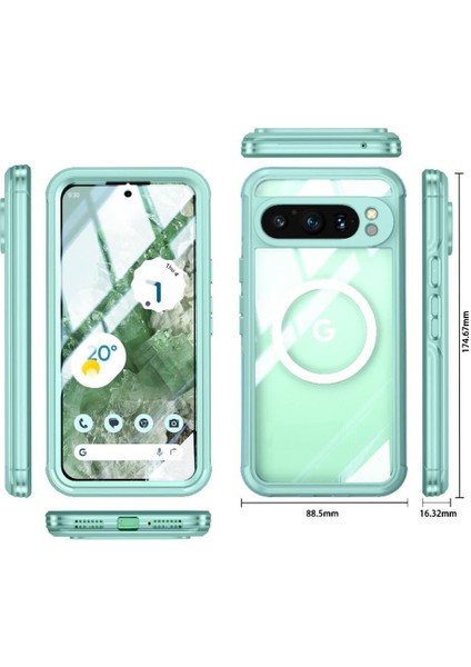 Google Pixel 9 Pro Xl Pet Koruyucu Film Için Miracase Manyetik Kılıf (Yurt Dışından)