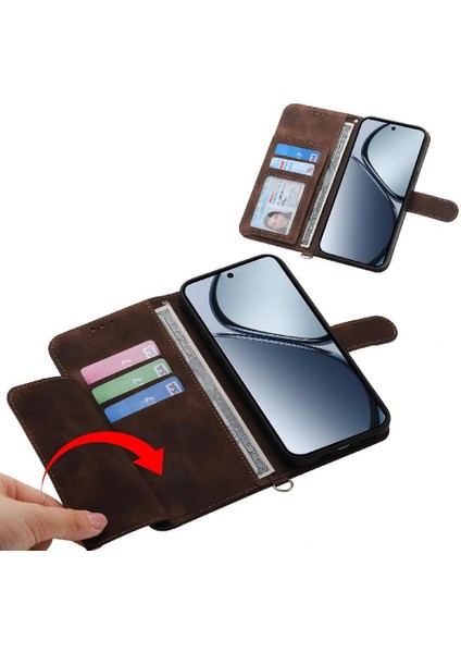 Realme C65 Darbeye Dayanıklı Kabartmalı Çoklu Kredi Kartı Yuvaları Için Flip Case (Yurt Dışından) fırsatları
