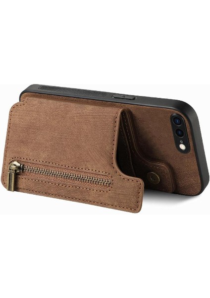 IPhone 7 Için Kılıf Artı/8 Artı Katlanabilir Arka Kapak Vintage Fermuar Cüzdan (Yurt Dışından) fiyatları