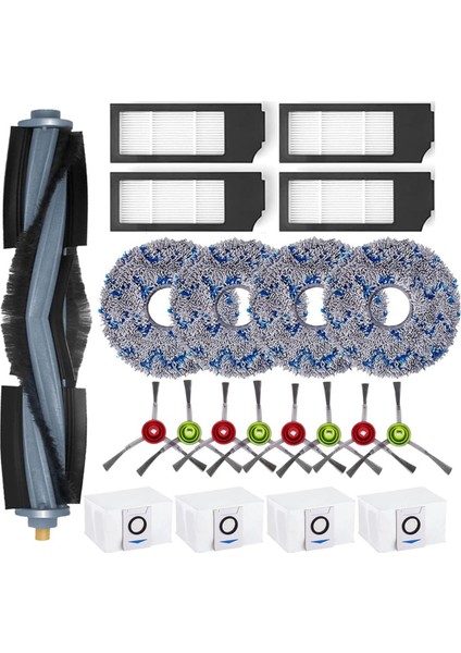 Ecovacs Deebot X1 Omni X1 Turbo Robotlu Süpürge Ana Yan Fırça Hepa Filtreler Paspas Bezi Toz Torbaları Yedek Parça (Yurt Dışından)