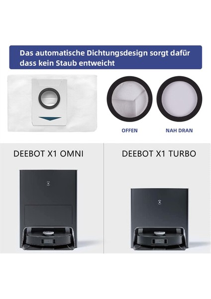 Ecovacs Deebot X1 Omni X1 Turbo Robotlu Süpürge Ana Yan Fırça Hepa Filtreler Paspas Bezi Toz Torbaları Yedek Parça (Yurt Dışından)