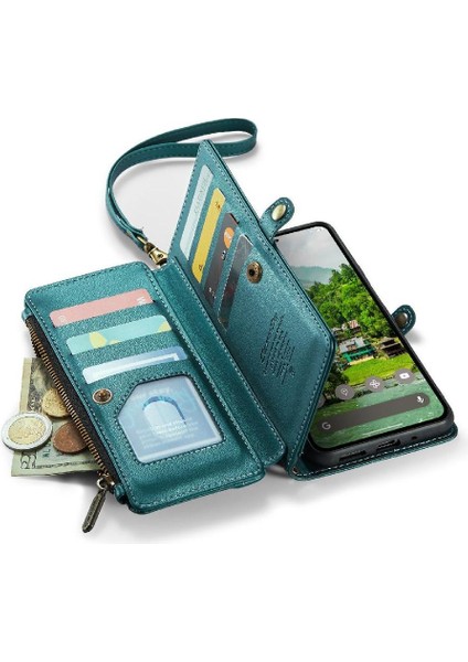 Google Piksel 9 Pro Xl Için Crossbody Durumda Rfıd Engelleme Durumda Cüzdan Fermuar (Yurt Dışından)