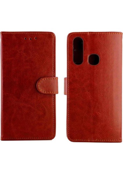 Vivo Z5X Pu Deri Manyetik Kapatma Kickstand Kart Tutucu Için Flip Case (Yurt Dışından)