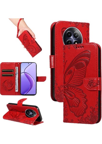 Realme Için Flip Case 12 5g ile Yüksek Kaliteli Deri Ayrılabilir El Kayışı (Yurt Dışından)