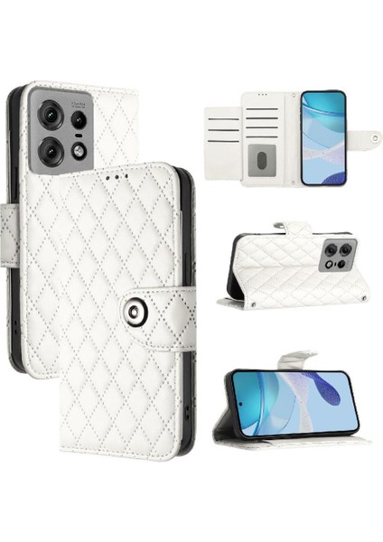 Motorola Kenar 50 Pro Cüzdan Kapak Için Kılıf Bilek Şerit Kart Tutucu Şık (Yurt Dışından)