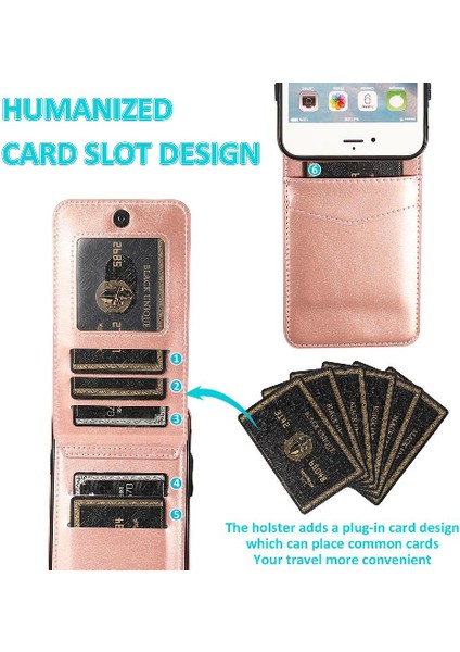 Kredi Toka ile IPhone 6/6s Premium Deri Kart Sahibinin ile Uyumlu (Yurt Dışından)