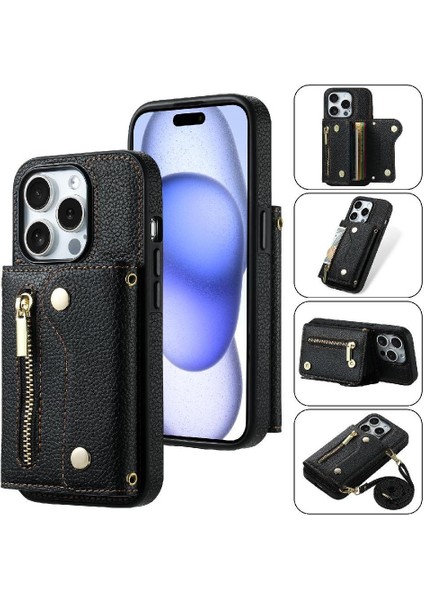 IPhone 11 Için Kılıf Pro Kart Yuvaları Mini Sırt Çantası Uzun Kayış Hafif (Yurt Dışından)