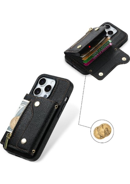 IPhone 11 Için Kılıf Pro Kart Yuvaları Mini Sırt Çantası Uzun Kayış Hafif (Yurt Dışından)