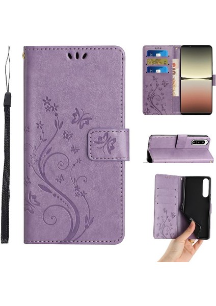 Sony Xperia 5 V Kickstand Kart Tutucu Için Filp Durumda Manyetik Kapatma Bilek (Yurt Dışından)