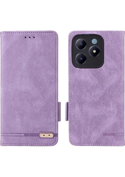 Realme C61 Manyetik Cüzdan Kart Tutucu Kapak Kickstand Için Flip Case (Yurt Dışından)
