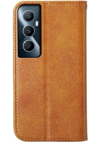 Realme C65 Eşkenar Dörtgen Şekli Günlük Kullanım Için Flip Case El Kayışı Standı Cüzdan (Yurt Dışından) indirimleri
