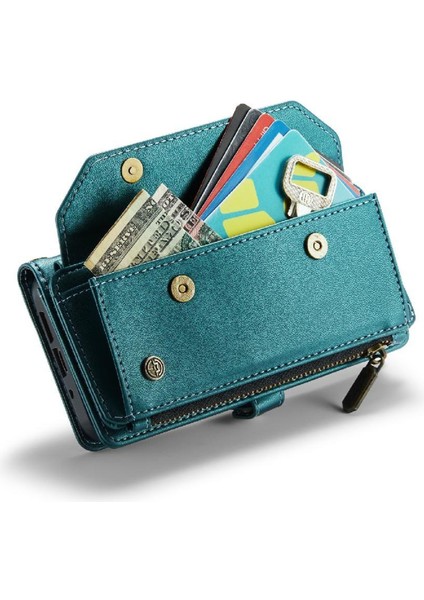 Kadınlar Için Crossbody Durumda Google Piksel 9 Cüzdan Durumda Fermuar Faturaları Yuvası (Yurt Dışından)