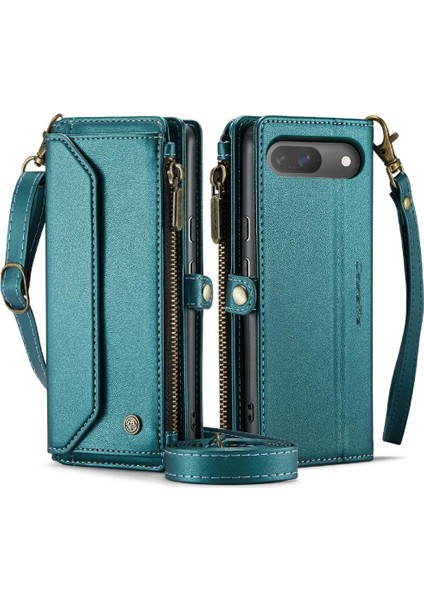 Kadınlar Için Crossbody Durumda Google Piksel 9 Cüzdan Durumda Fermuar Faturaları Yuvası (Yurt Dışından)