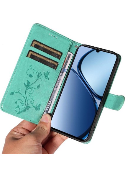 Realme C61 Kabartmalı Kelebek ve Kart Yuvası Cüzdan Telefon Kılıfı (Yurt Dışından) indirimleri
